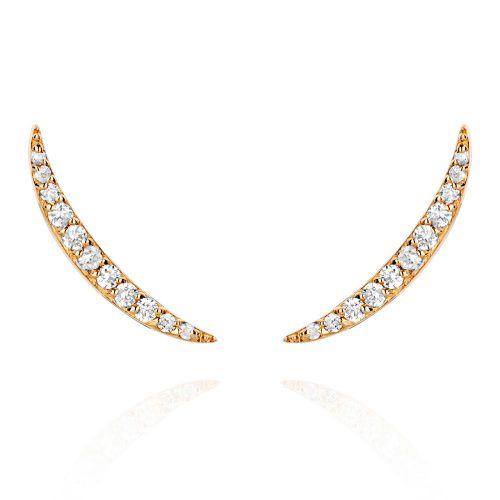 Brinco ouro amarelo 18k e diamantes de 1 ponto