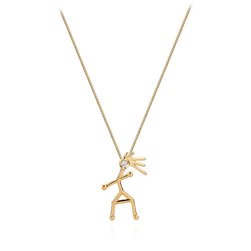 Colar corrente venesiana ouro amarelo 18k e diamante 1