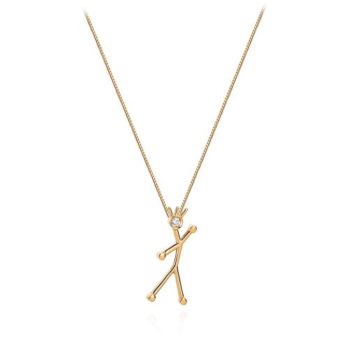 Colar corrente venesiana ouro amarelo 18k e diamante 1