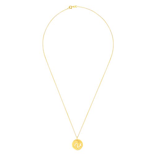 Pingente ouro amarelo 18k diamante de 1 ponto