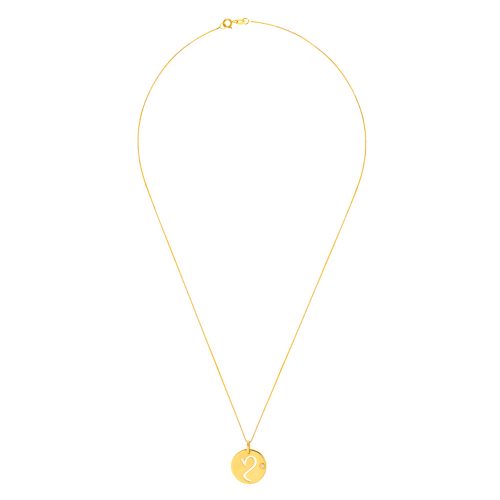 Pingente ouro amarelo 18k diamante de 1 ponto