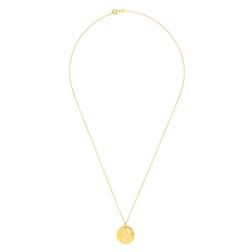 Pingente ouro amarelo 18k diamante de 1 ponto